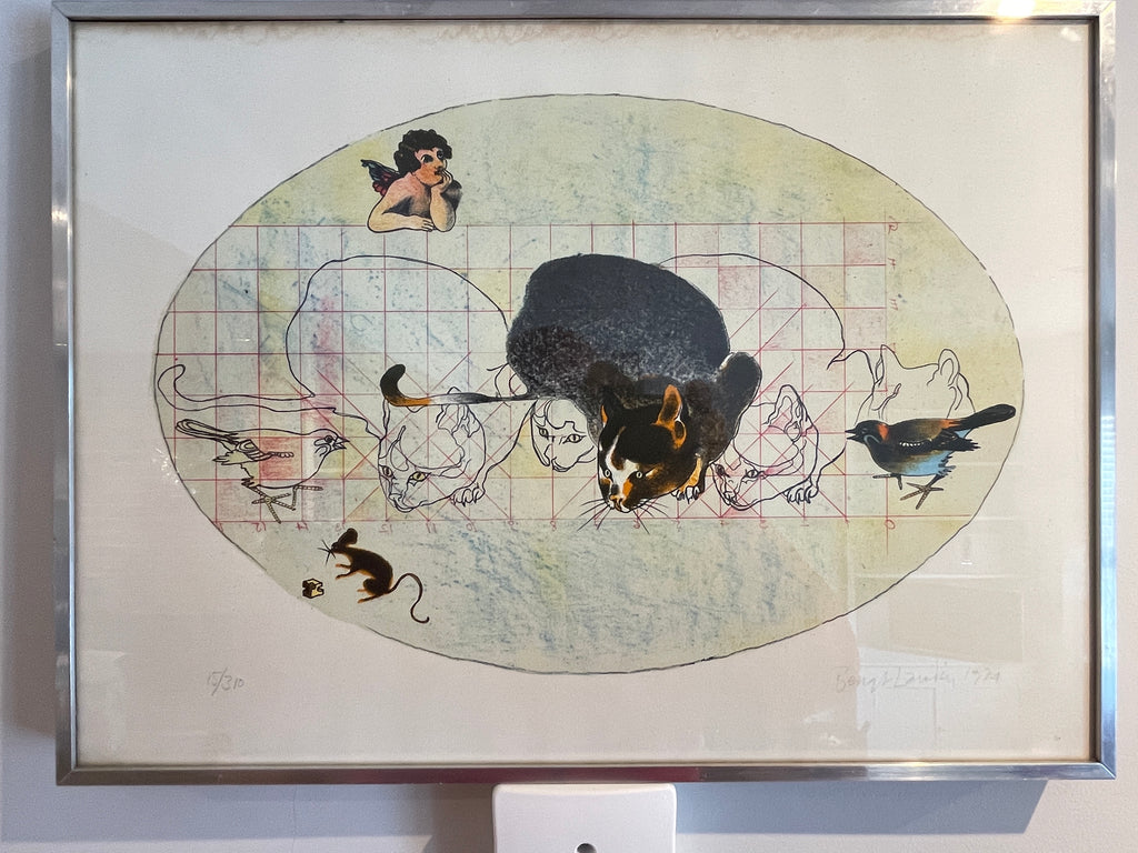 signed rare midcentury modern art by renowned swedish artist bengt landin