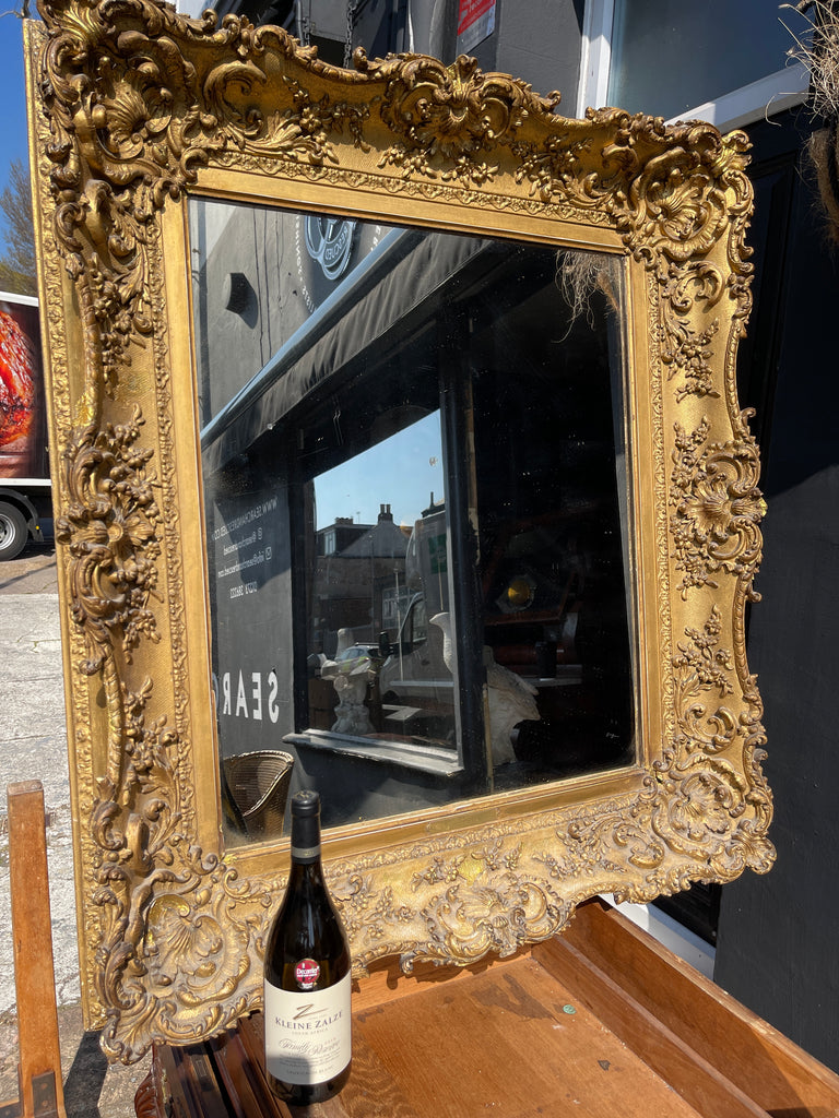 antique victorian rococo gilt & gesso mirror circa 1830