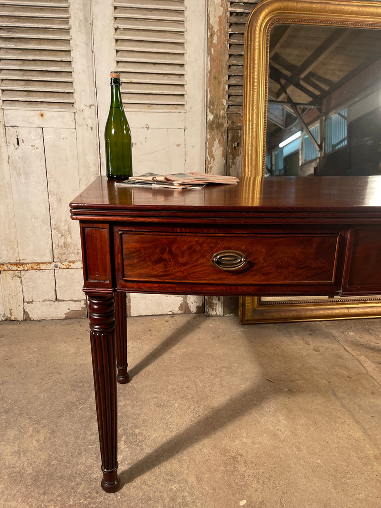 an exceptional regency cuban mahogany gillows console desk table