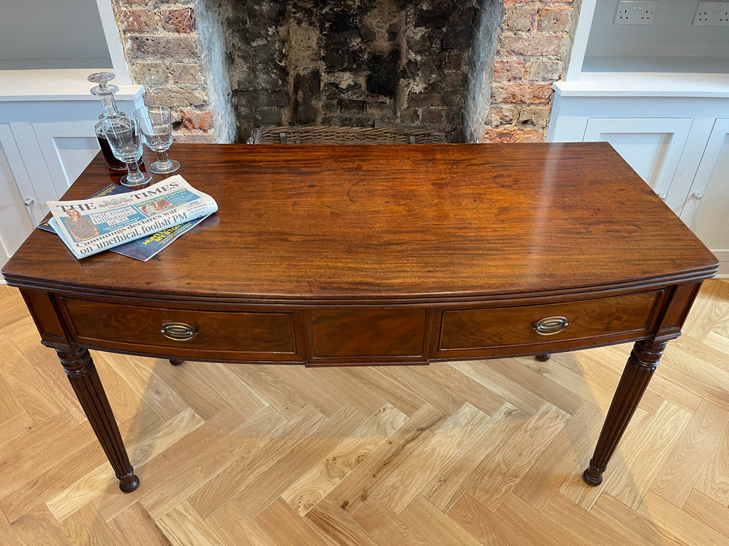 an exceptional regency cuban mahogany gillows console desk table