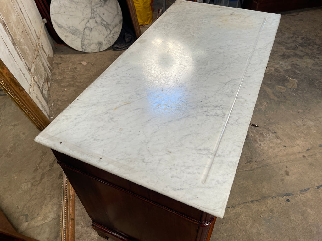 antique french empire marble commode oak chest drawers circa 1880