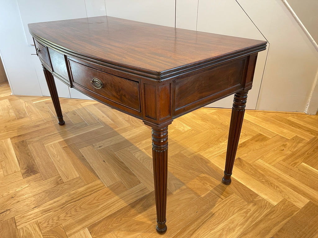 an exceptional regency cuban mahogany gillows console desk table