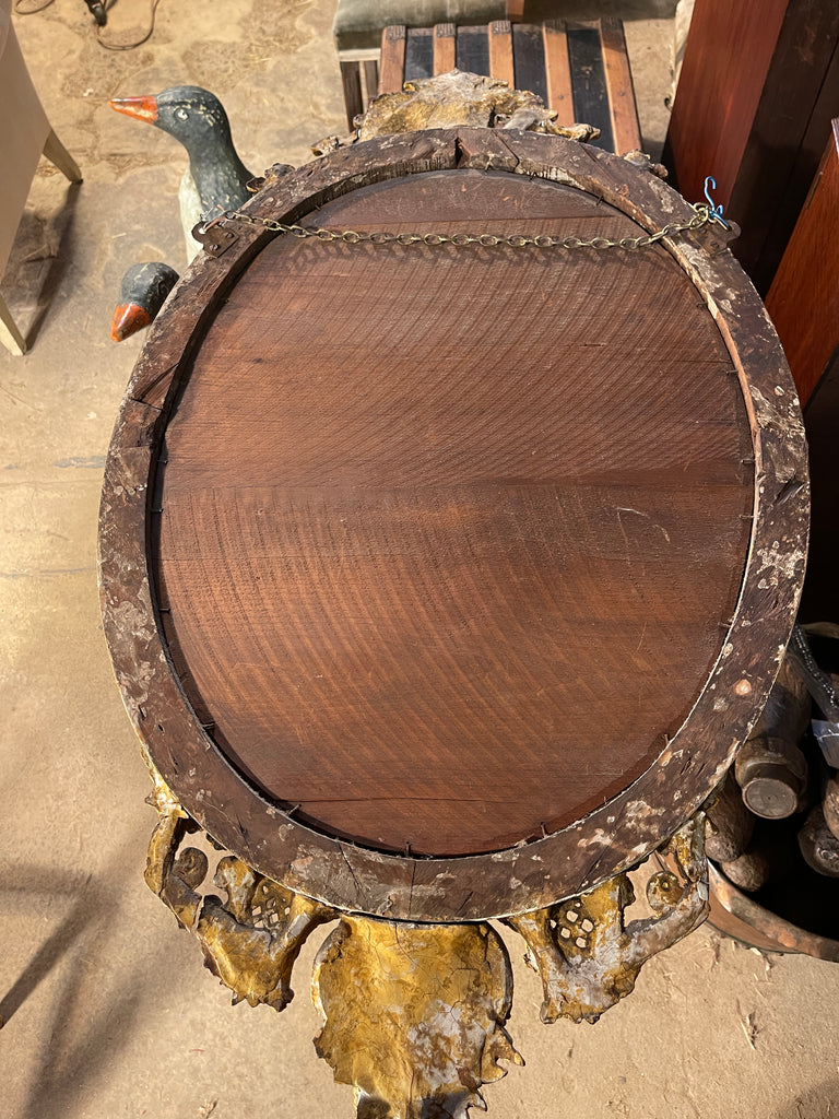beautiful antique girandole rococo gilt & gesso mirror circa 1770