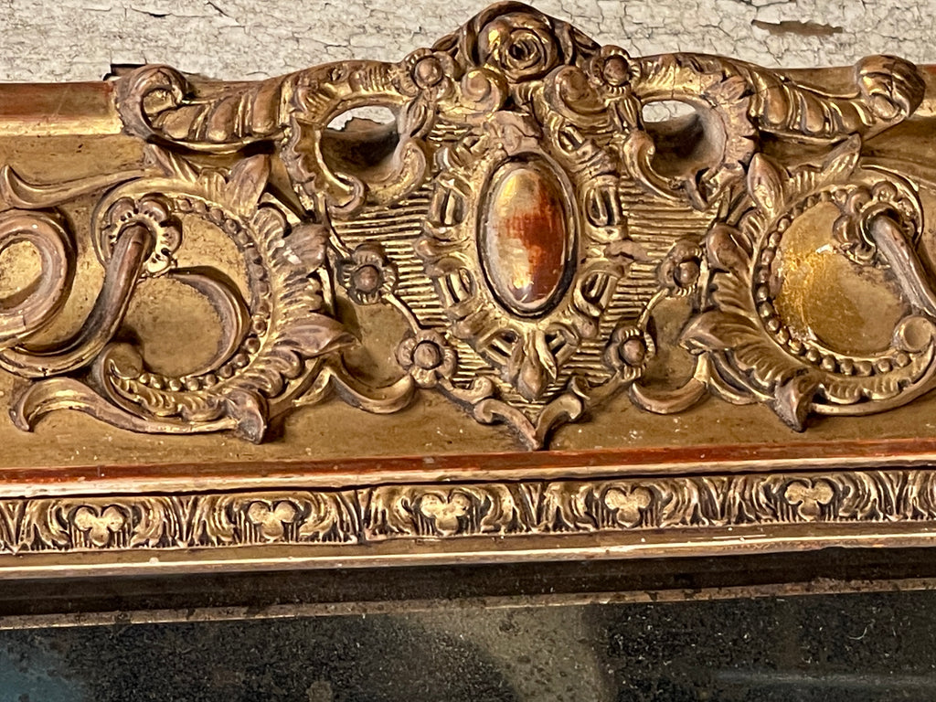 antique french restoration period louis philippe xviii gilt  mirror circa 1820