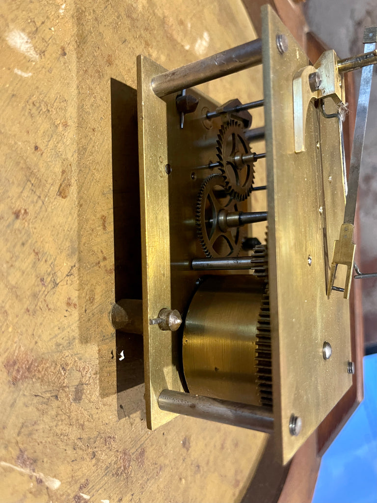 antique english mahogany station clock
