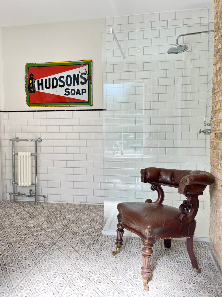 antique enamelled  advertising hudson’s soap sign