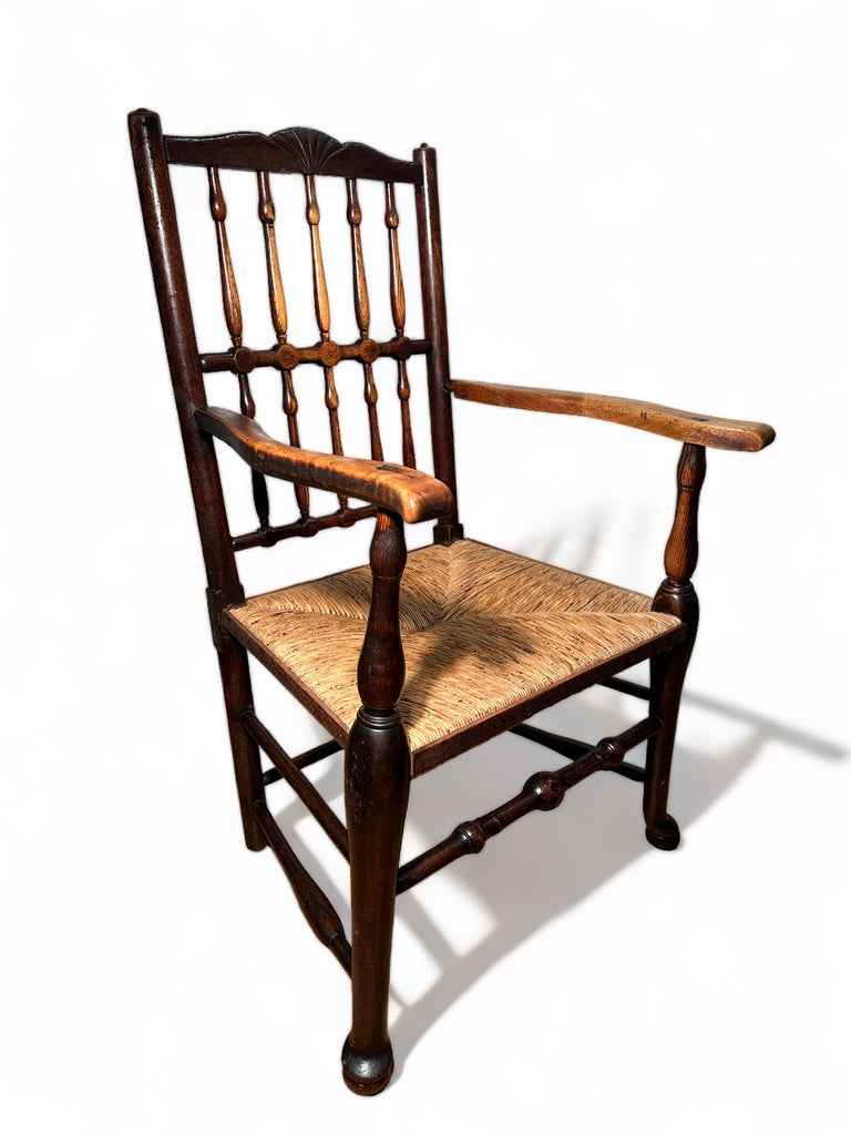 Beautiful Early Antique Country House Elm Yew Lancashire Spindle