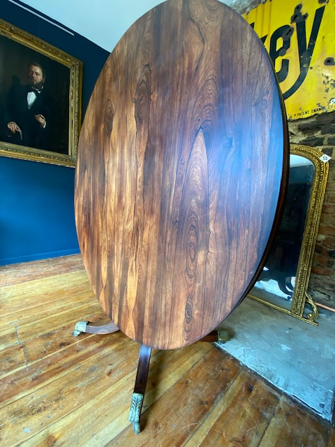 exceptional early regency rosewood tilt top table