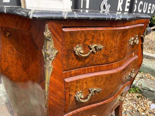 antique french napoleon iii serpentine commode chest of drawers