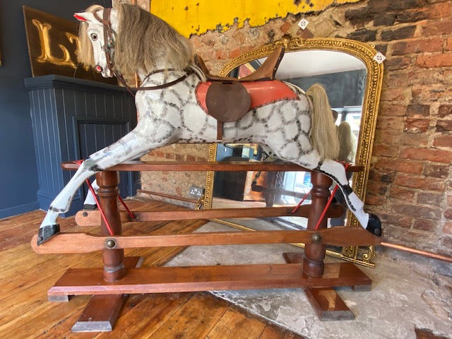 uber rare early g & j lines 1880's rocking horse. spectacular example