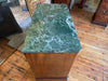 exceptional 1830's louis philippe parisian diminutive size uber rare green marble  african flamed mahogany commode