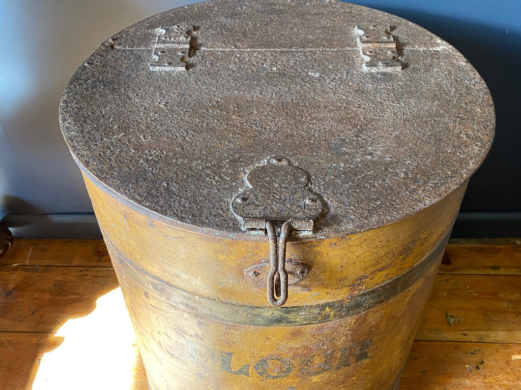 early victorian antique flour barrel a rare survivor