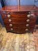early georgian  george ii bow front chest of drawers