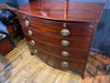 early georgian  george ii bow front chest of drawers