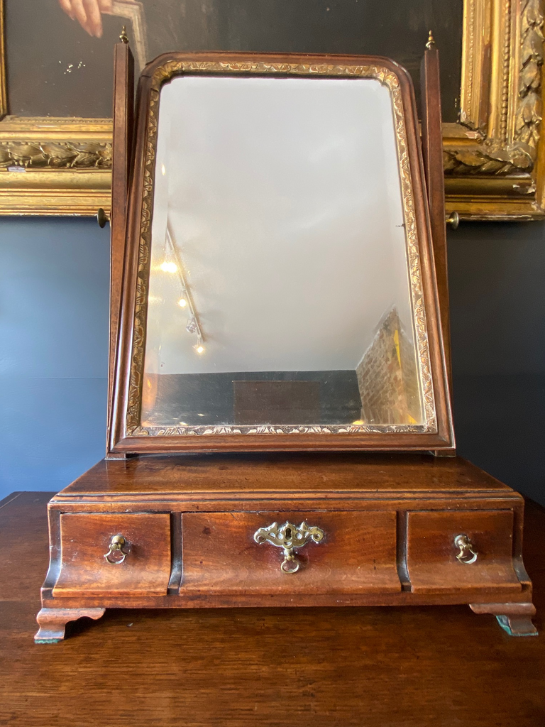george i mahogany mirror original plate mercury mirror circa 1735