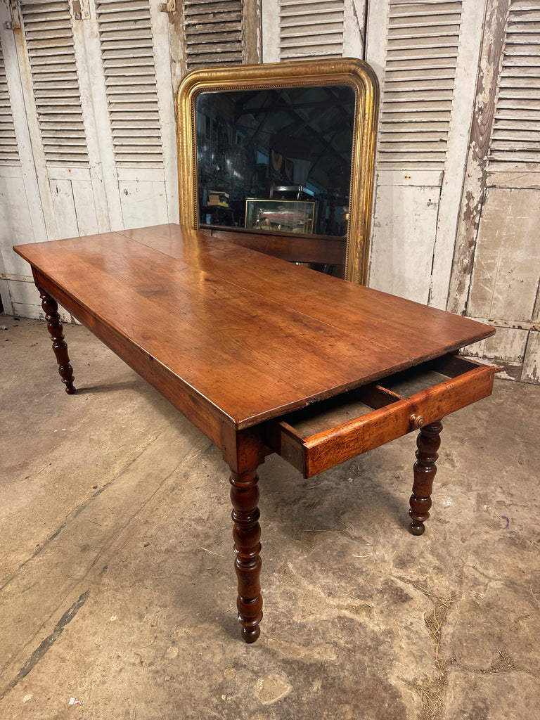 exceptional antique french provincial farmhouse fruitwood dining table circa 1850