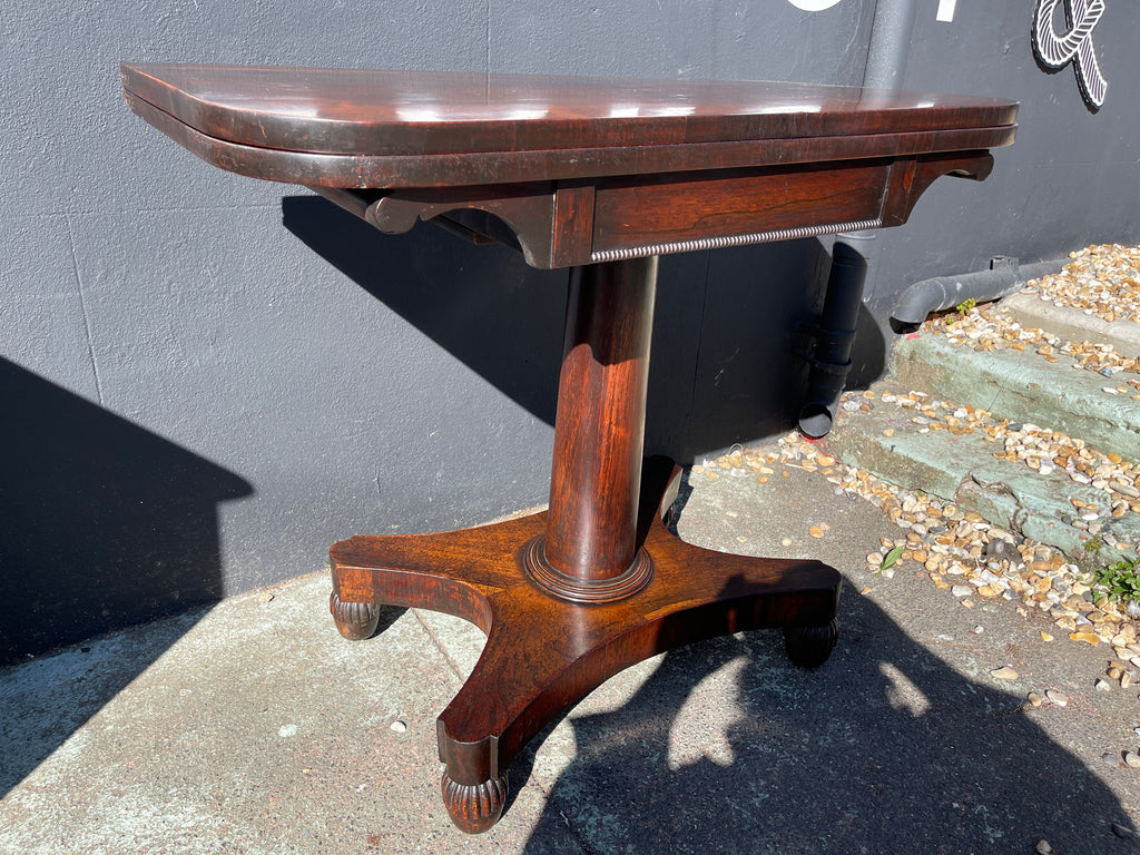antique regency rosewood card console table