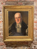 large early antique english portrait painting of gentleman oil on canvas circa 1835
