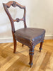 antique french leather mahogany chair