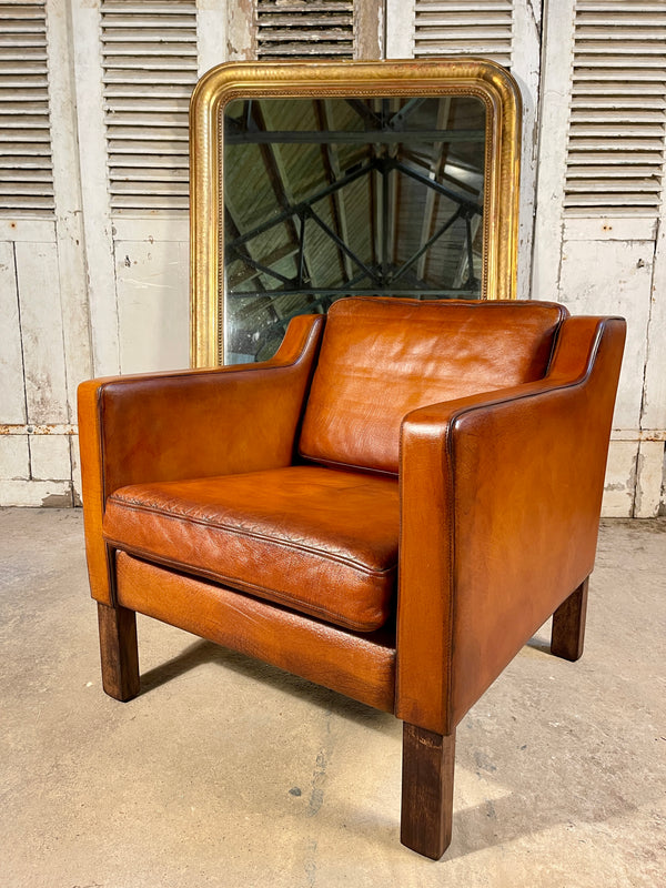 exceptional mid century børge mogensen danish design leather armchair