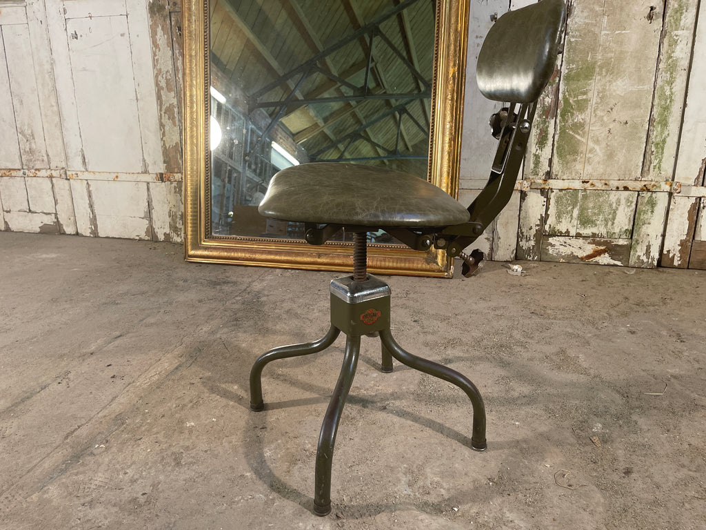 vintage industrial evertaut engineers chair leather seat
