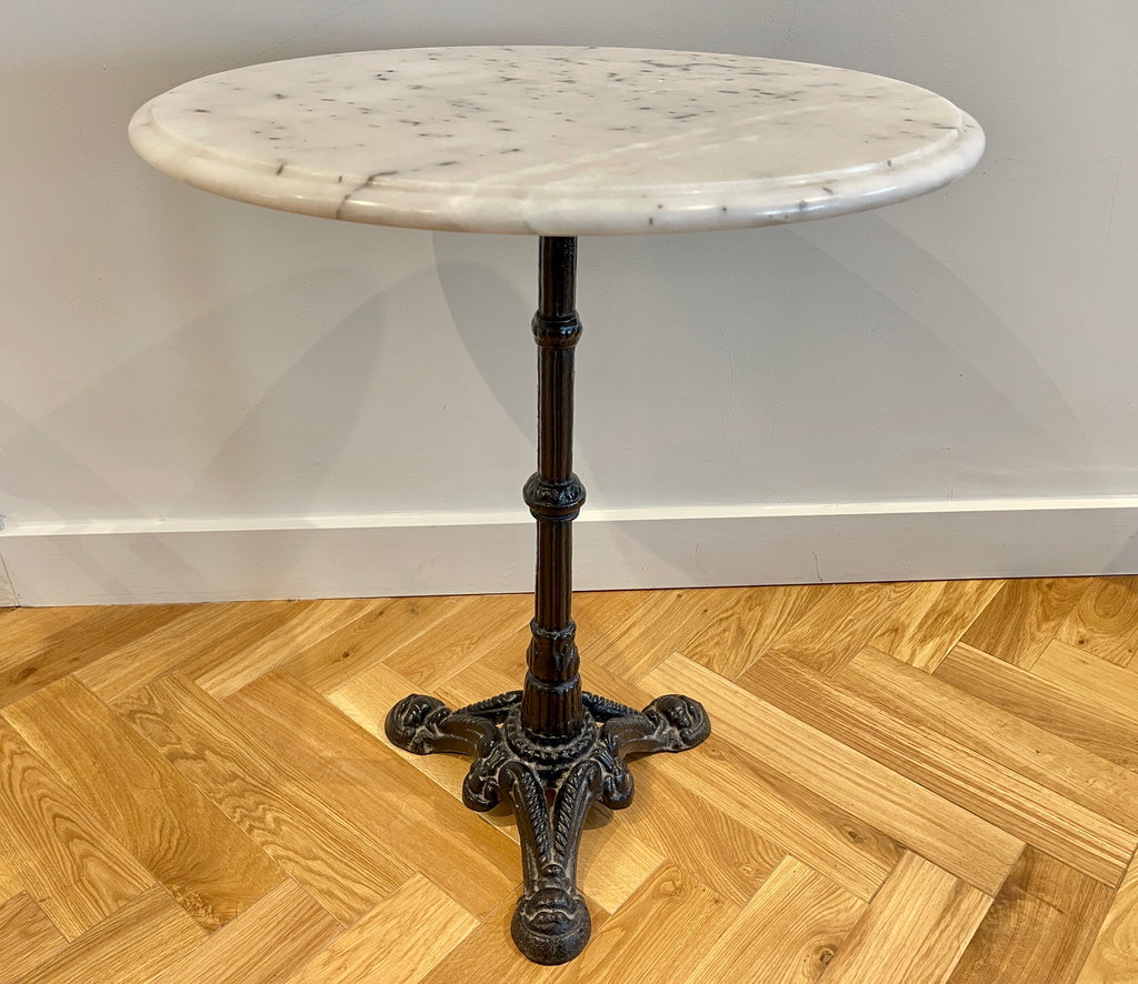 Antique French Carrera Marble Cast Iron Bistro Table– Search Rescued