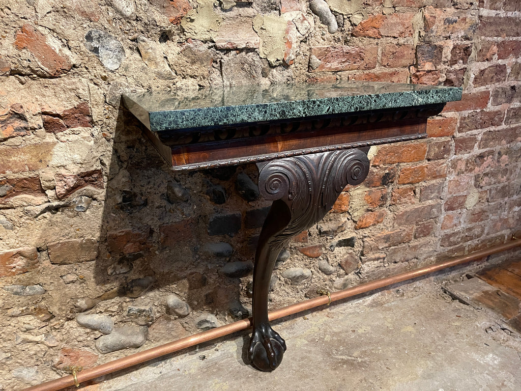 chippendale irish georgian claw & ball foot console table