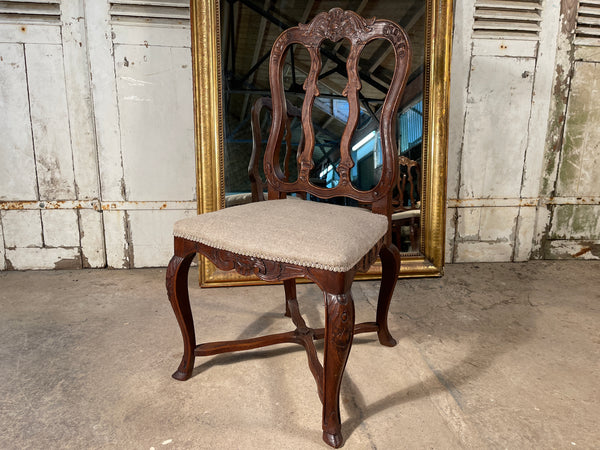 antique french provincial carved oak dining chairs circa 1860