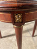 a pair of antique french empire mahogany satin wood inlay  louis xv cane show chairs