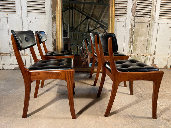 exceptional set of vanson for heals peter hayward rosewood midcentury chairs