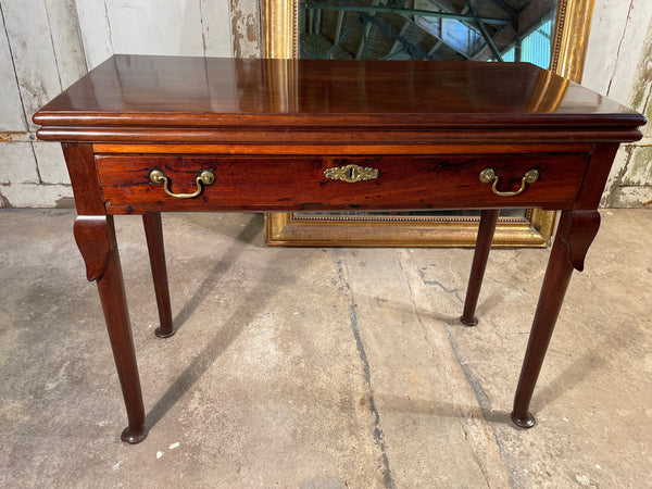 early antique georgian cuban mahogany console extending card tea table