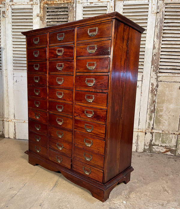 antique mahogany belgium bankers  drawers circa 1900