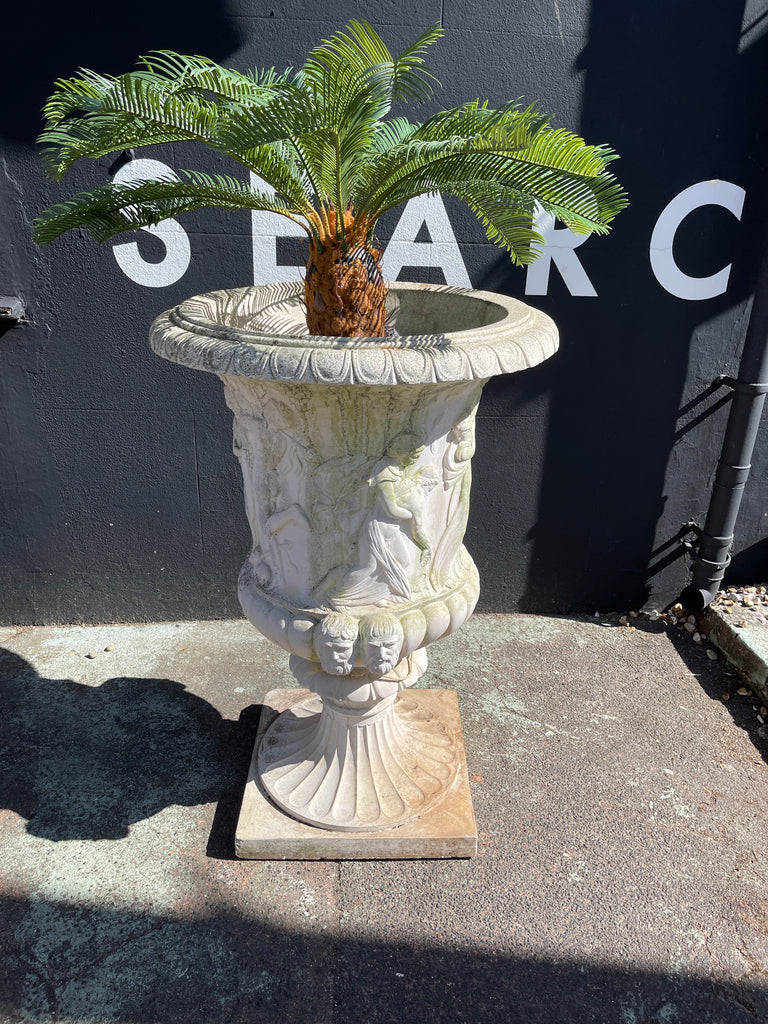 architectural antique marble garden urn planter