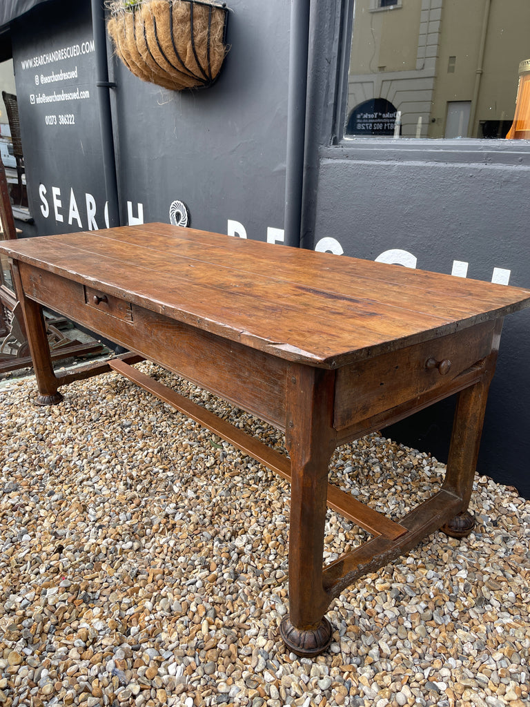 original 1780’s  antique oak french monastic dining table