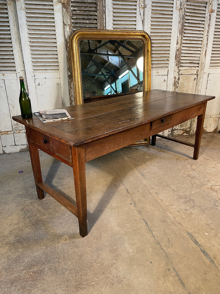 antique french oak kitchen refectory dining table circa 1840