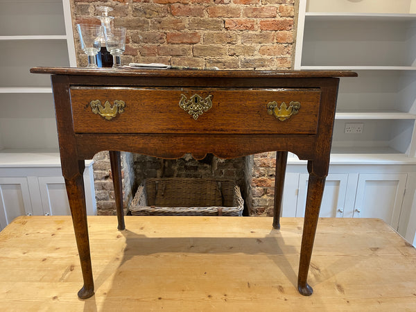 early antique georgian oak lowboy console table