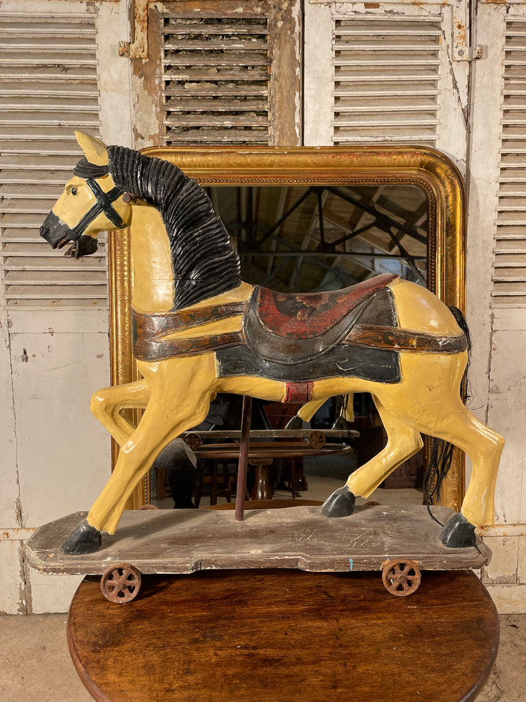 early antique german childs play horse circa 1830