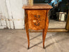 antique french kingwood bombe marquetry rosso verona marble bedside cabinet drawers