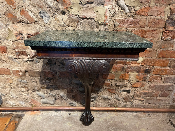 chippendale irish georgian claw & ball foot console table