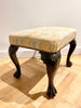 early chippendale ball & clawfoot missoni upholstered sofa stool