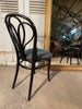 a rare set of four original design ebonised antique thonet bentwood “chair 25”  angel back dining chairs circa 1865