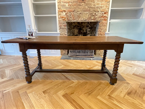 antique french fruitwood & mahogany provincial dining table