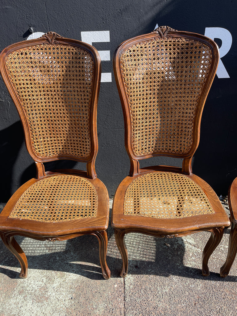 antique french louis xvi cane chairs