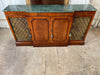antique georgian style mahogany marble breakfront bookcase console