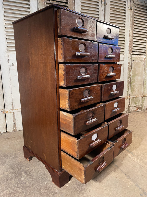 antique mahogany bank drawers circa 1870