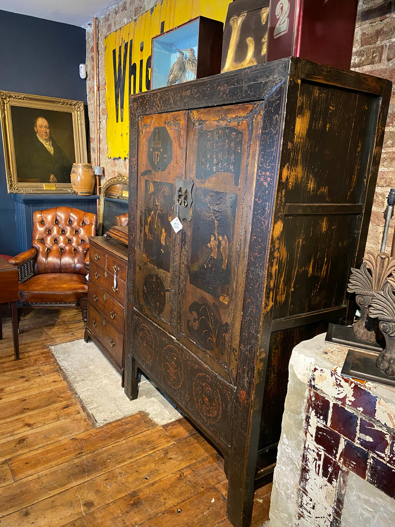 beautiful chinese elm marriage cabinet chest circa 1870