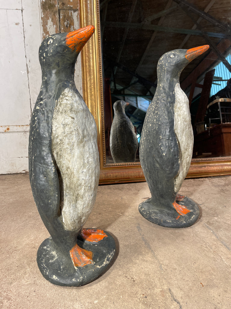 fabulous pair of antique french decorative penguins circa 1920