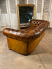 exceptional antique english victorian horse hair & sprung coil leather chesterfield sofa circa 1900