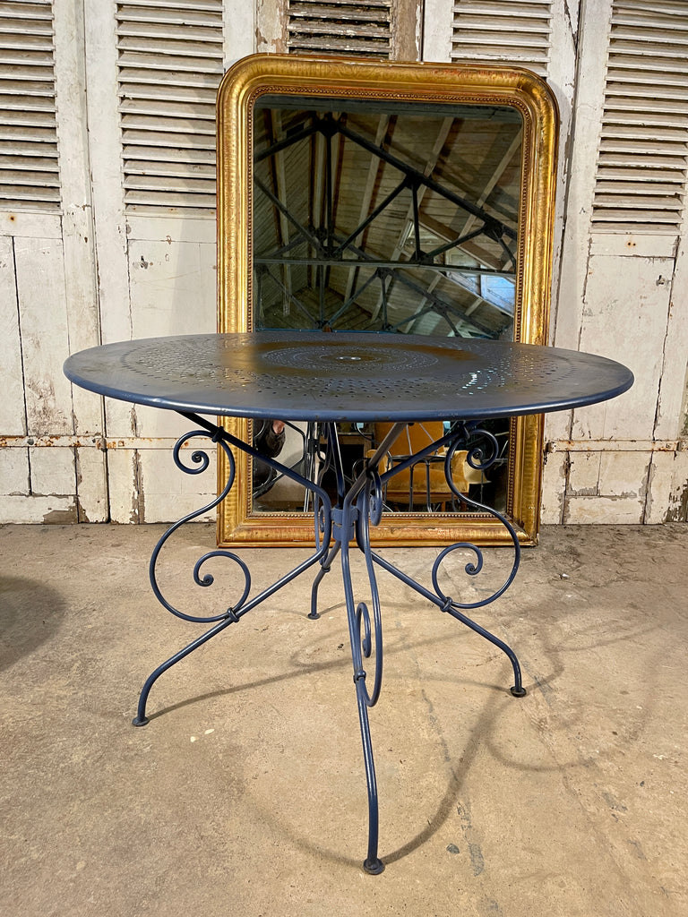 antique french fermob wrought iron garden table dining patio set circa 1940