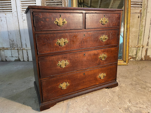 antique georgian oak chest drawers